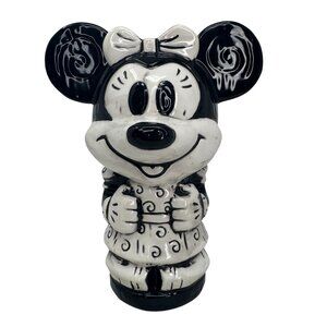 Geeki Tiki Jungle Bird Disney Pop Up Minnie Mouse Black White Ceramic Tiki Mug